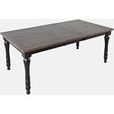 Madison County 78" Extension Dining Table in Pine & Vintage Black & Barnwood